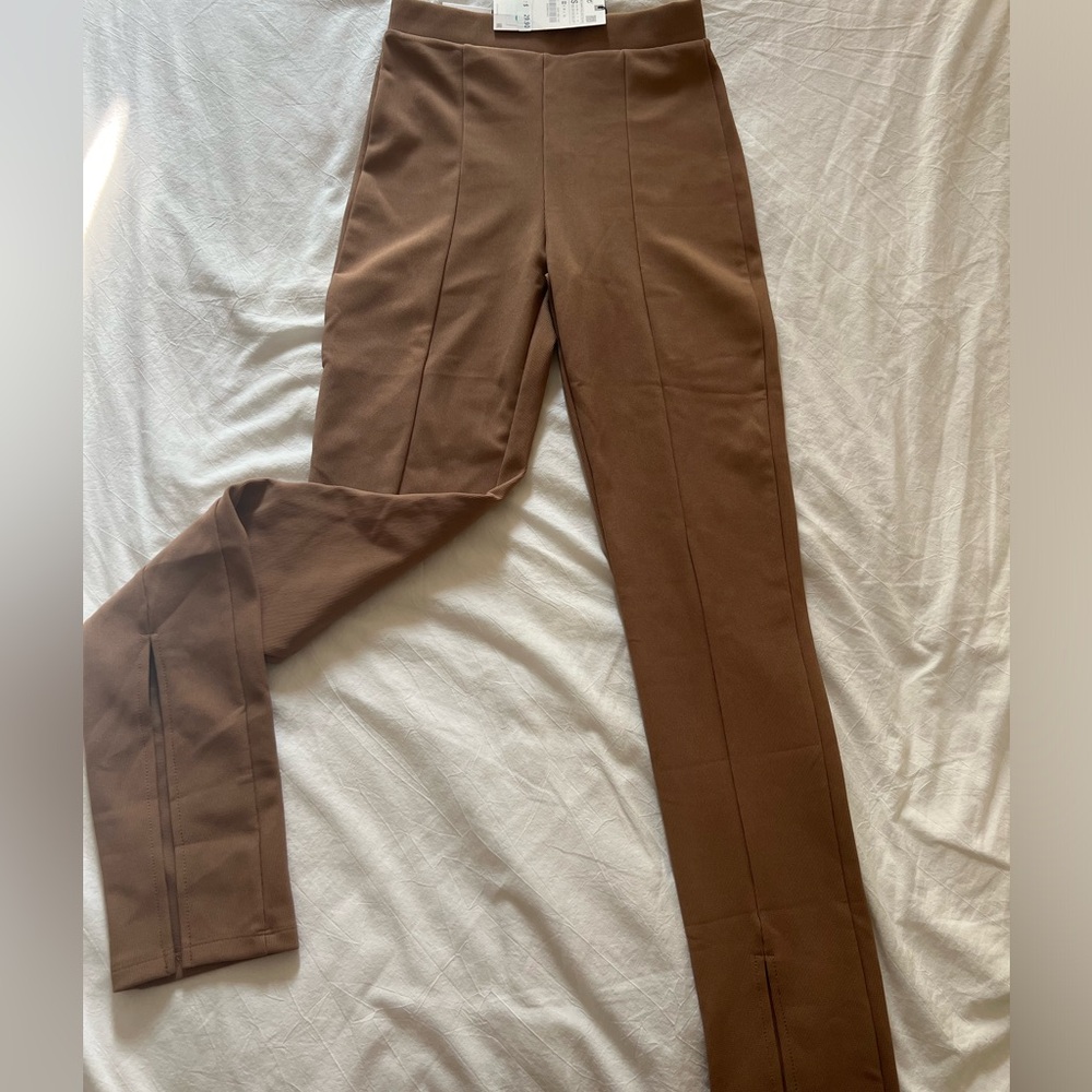 Zara Flared leggings with slit. New with tags